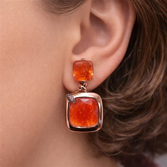 Boucles d'oreilles Lucos Femme in Argent C11-ARANCIO - C11-ARANCIO